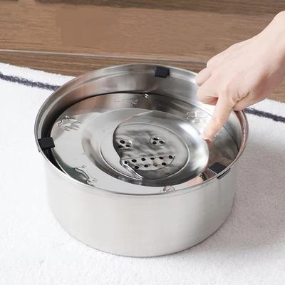 Stainless Steel Dog Water Bowl Anti-Splash Anti-Spill Pet Water Feeder Non-Slip Base Portable Dog Water Dispenser Home Use