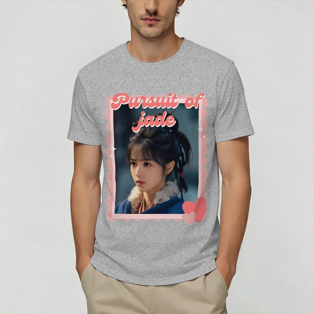 Pursuit of Jade Zhu Yu TShirt Summer 100 Cotton T Shirts For Unisex Harajuku Design Tee Shirt Short Sleeve Y2K Fun Tops