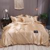 Luxury Royal 4pcs Satin Silk Duvet Cover Bedding Set Twin Full Queen Size King