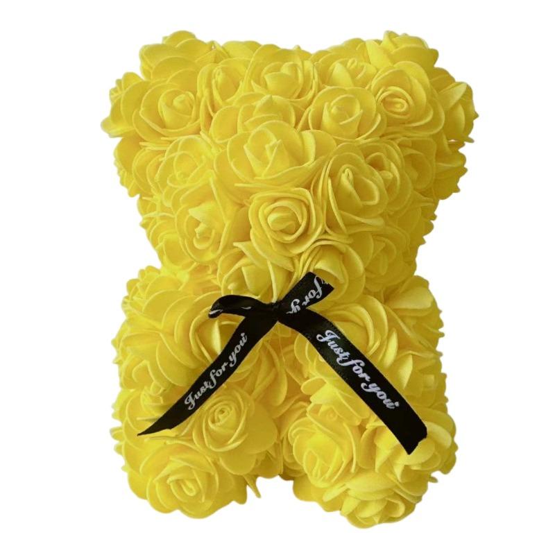 1pc Valentine's Day Gift Creative Rose Bear Gift PE Flower Romantic Foam Bear Hug Bear