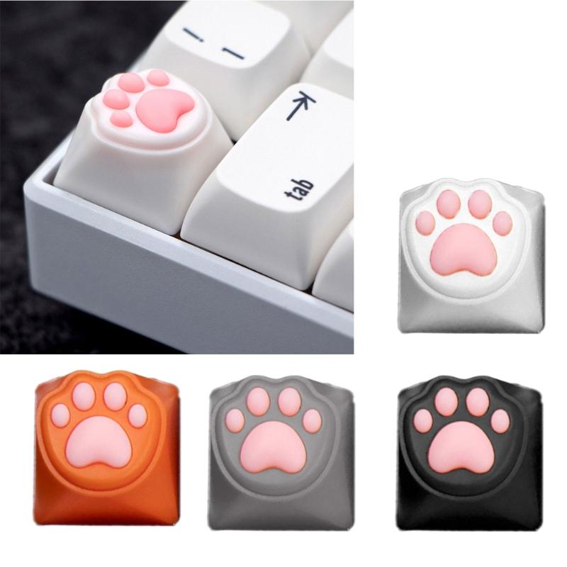 Silicone CatPaw Keycaps Quiet Typing Comfortable Soft Touch AntiSlip Caps for Gaming and Office Keyboards