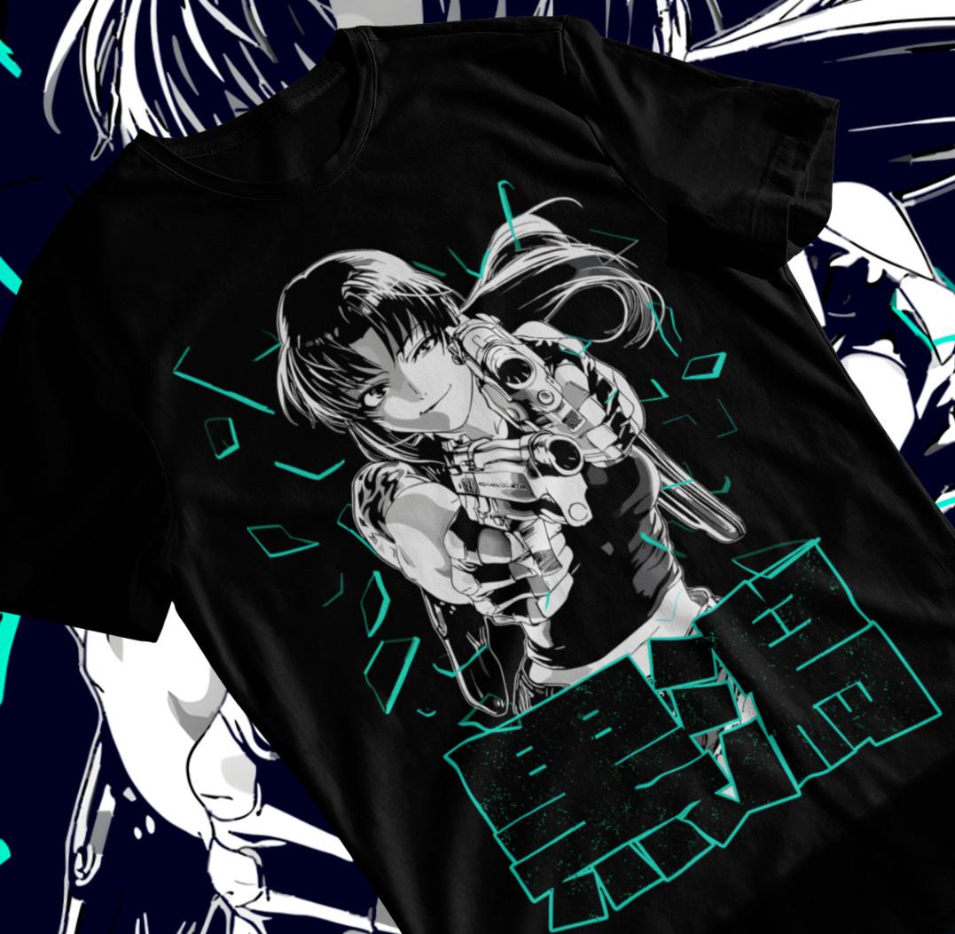 Black Lagoon Revy Anime Manga Strip Unisex SofT-shirt All Sizes XL