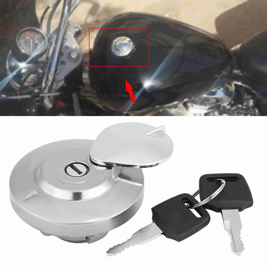 Motorcycle Fuel Gas Cap Tank Cover with 2 Keys for VT750RS Shadow RS 2010 To 2011