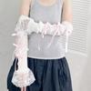 Knitted Wrist Sleeves Fingerless Anime Gloves Goth Elbow Mittens  Harajuku Style