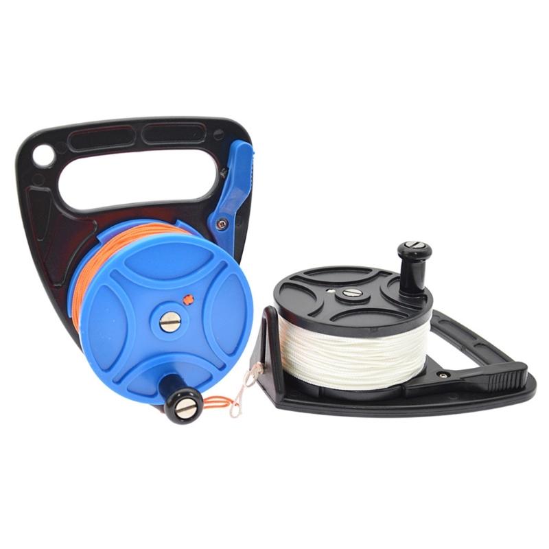 Diving Reel with Thumb Stoppers 83m/272ft Scubas Ratchets Dives Reel for Underwater Scubas Diving Snorkeling Enduring