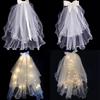 Hair Accessories Glow Wedding Veil Bowknot Light Up Veil New Bride Wedding Veil  for Women