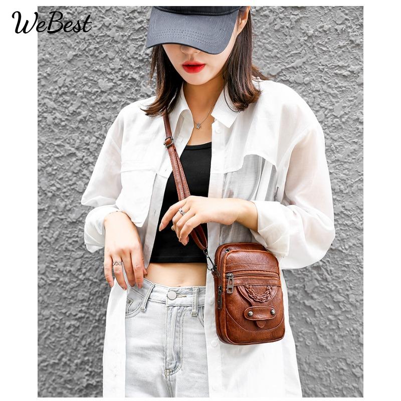 Women Crossbody Bag New Texture Shoulder Bag Phone Bag Soft Leather Chic Euro-American Style Mature Fashion Vintage Small Bag