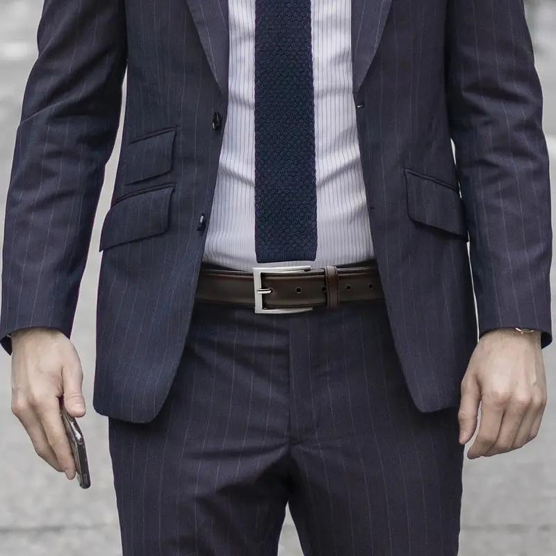 Belt Men'S Belt Pin Buckle Real Cowhide Simple Casual Business Men'S Belt Tide