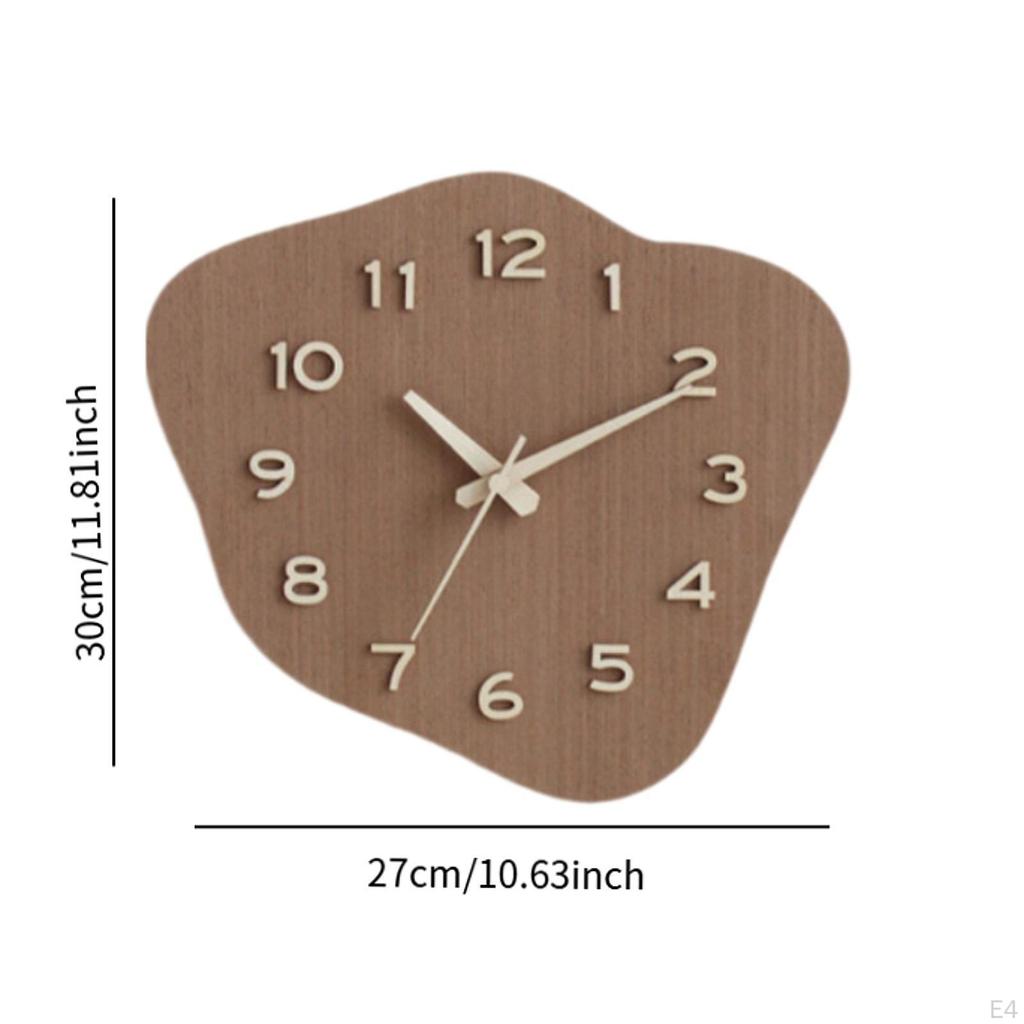 Wall Clock Silent 12x10 inches for Home Office Decor