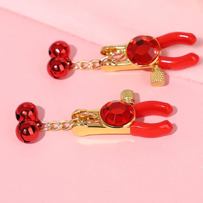 Bell Metal Nipple Clamps Breast Clip Clitoris Flirting Bondage Nipple Breast Sex Toys For Women