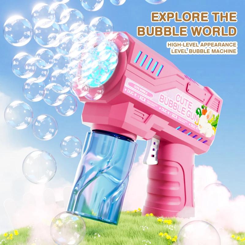6-hole Children Outdoor Bubble Toy 6-hole Handheld Bubble Gun Outdoor Activity Birthday Party Gift Without Battery Bubble Water