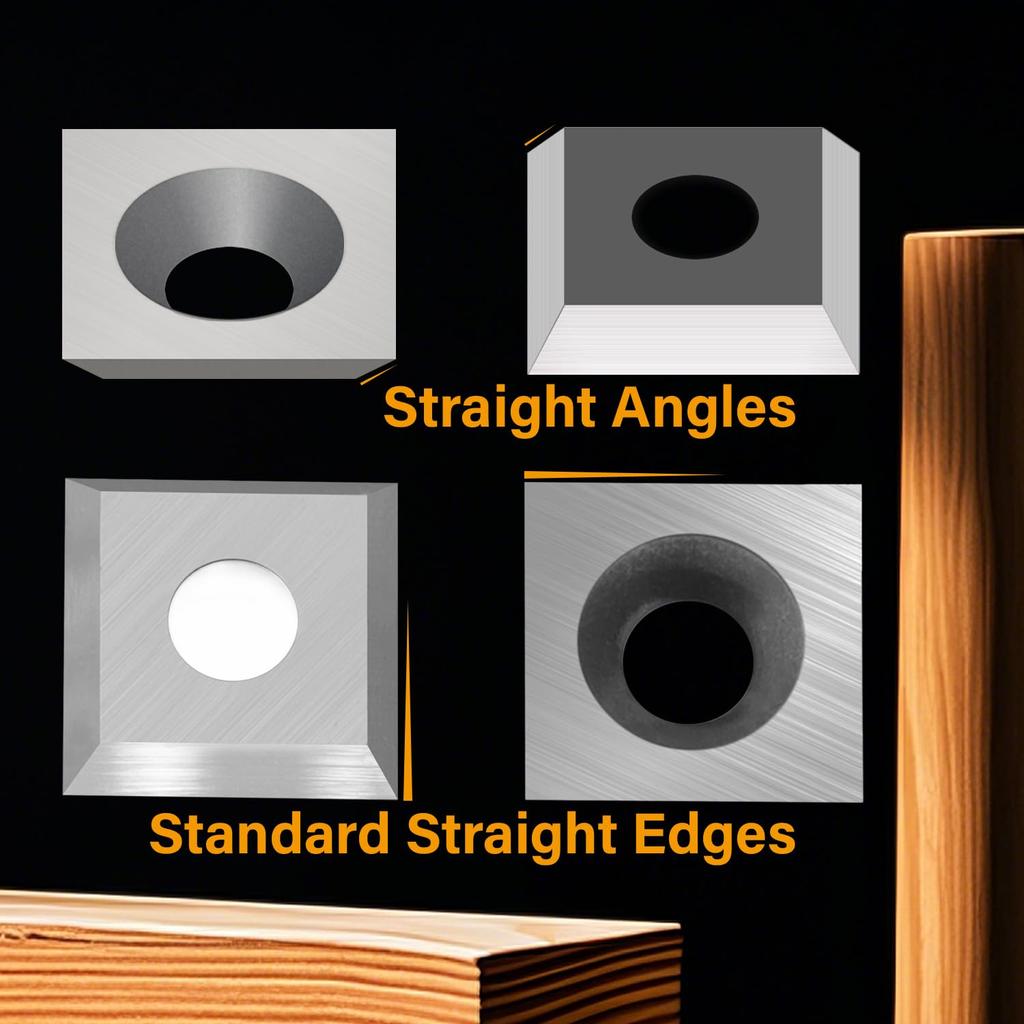 11mm Square Tungsten Carbide Inserts Cutters Knives Replacement Blades 11×11×2.0mm-30°for Woodworking Spiral/Helical Planer Cutter Head or Lathe