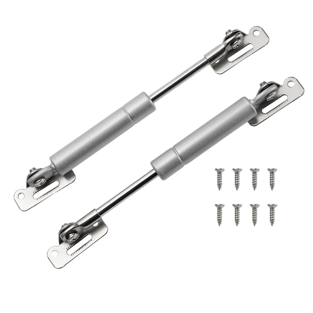 Motoforti Universal Lift Support Strut Lift Support Shock 6"/155cm 4lb/20N/2kg Carbon Steel Silver Tone Set of 2