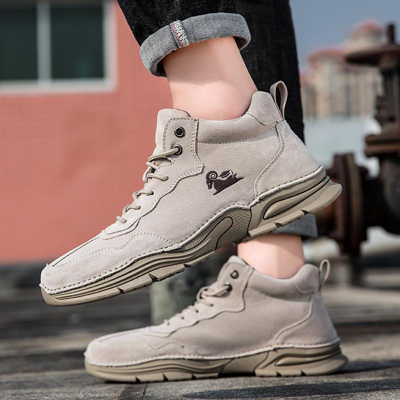 Buty outdoorowe casualowe z wysoką cholewką Skóra naturalna Męskie Odporne na zużycie Antypoślizgowe plus Size Buty męskie