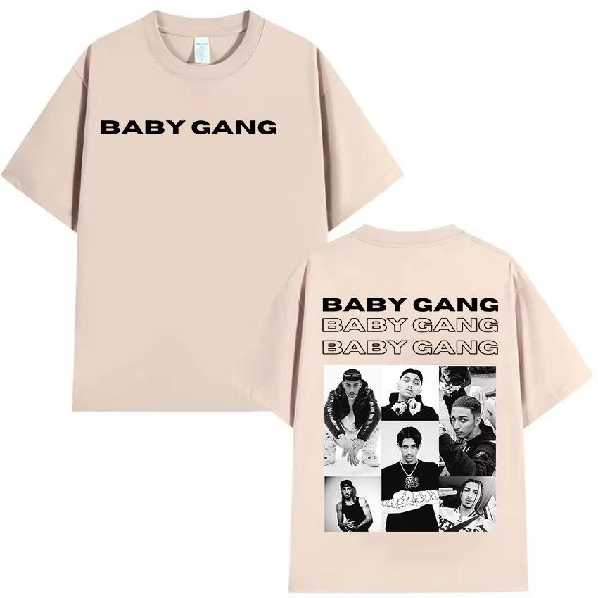 Rapper Baby Gang Album 2026 Merch T Shirt Unisexs Women Retro Fashion Short Sleeve Tshirts Hip Hop Oversized Tshirt Streetwear