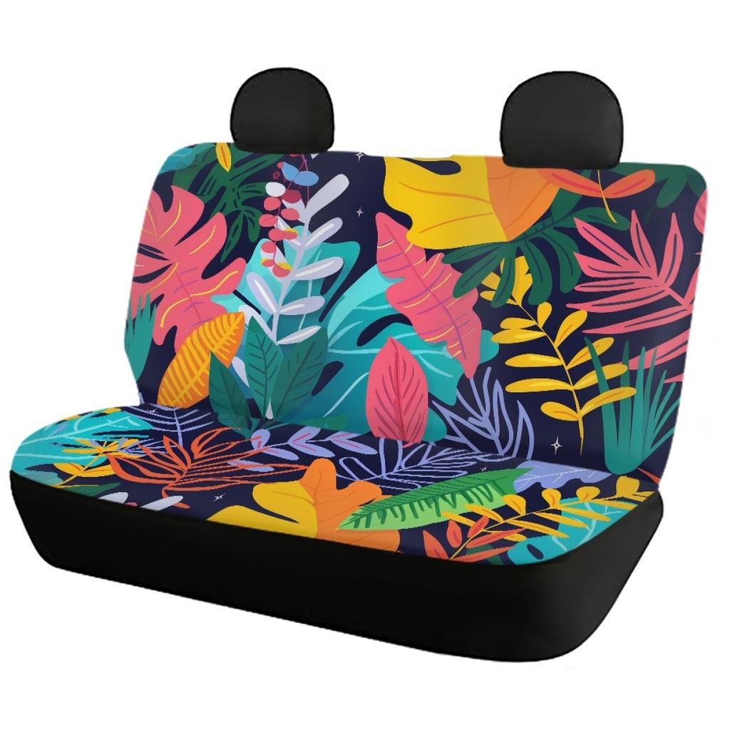 Universal Car Seat Covers Abstract Art Digital Print Waterproof Airbag Compatible Front Rear Seat Protectors Full Set Easy to Maintain
