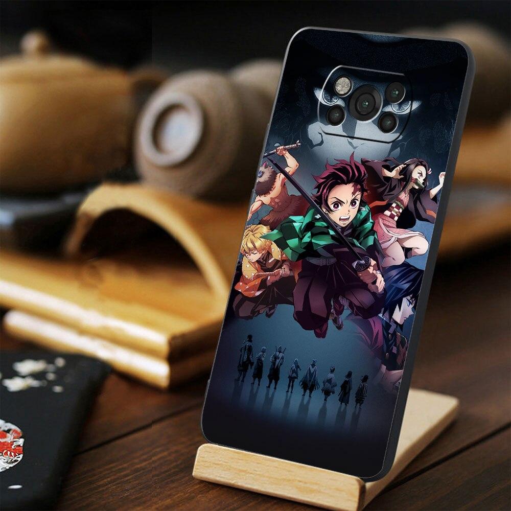 Für Xiaomi POCO MI 11 lite F3 10T M4 Pro 5G X3 NFC 11T F4 GT X4 M3 9T Handyhülle Mode Demon Slayer Kimetsu No Yaiba