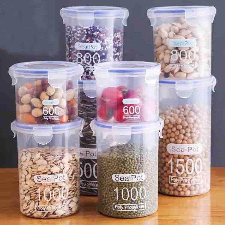 Large Transparent Airtight Food Storage Container for Milk Powder and Grains