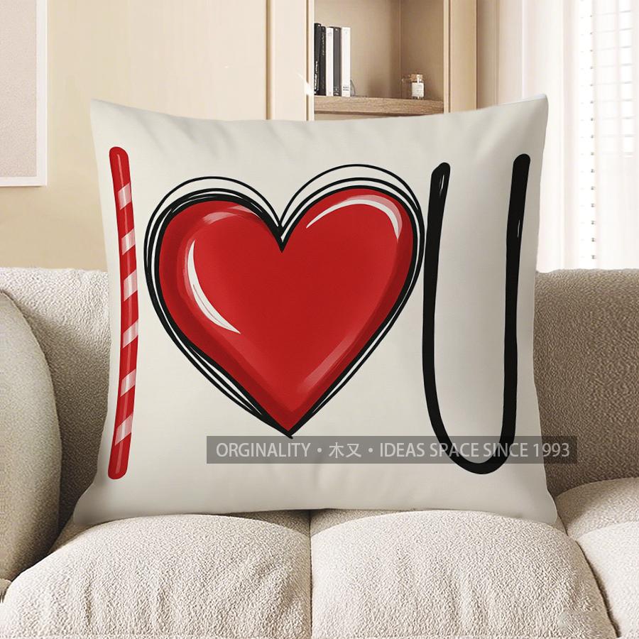 

Home Decor Heart & Love: All You Need Decorative Pillow Pattern Cushion Cover Suitable For Sofa Bedroom Car Pillow Cover 40x40cm