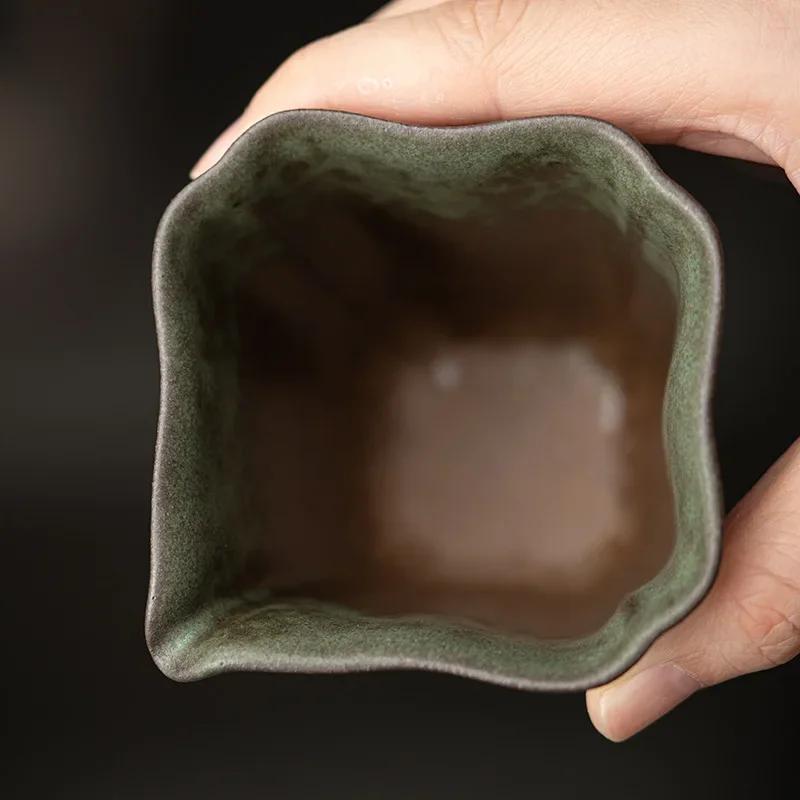 Empty Zhai Old Rock Clay Flower Pitcher Retro Tea Ceremony Utensils Tea Pitcher Japanese Style Tea Pitcher Gong Dao Bei