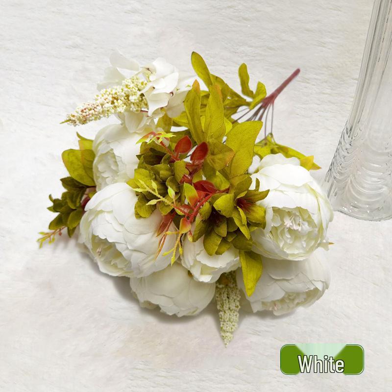 

13-голові півонії штучні квіти в європейському стилі для дому, весілля, готелю та офісного декору