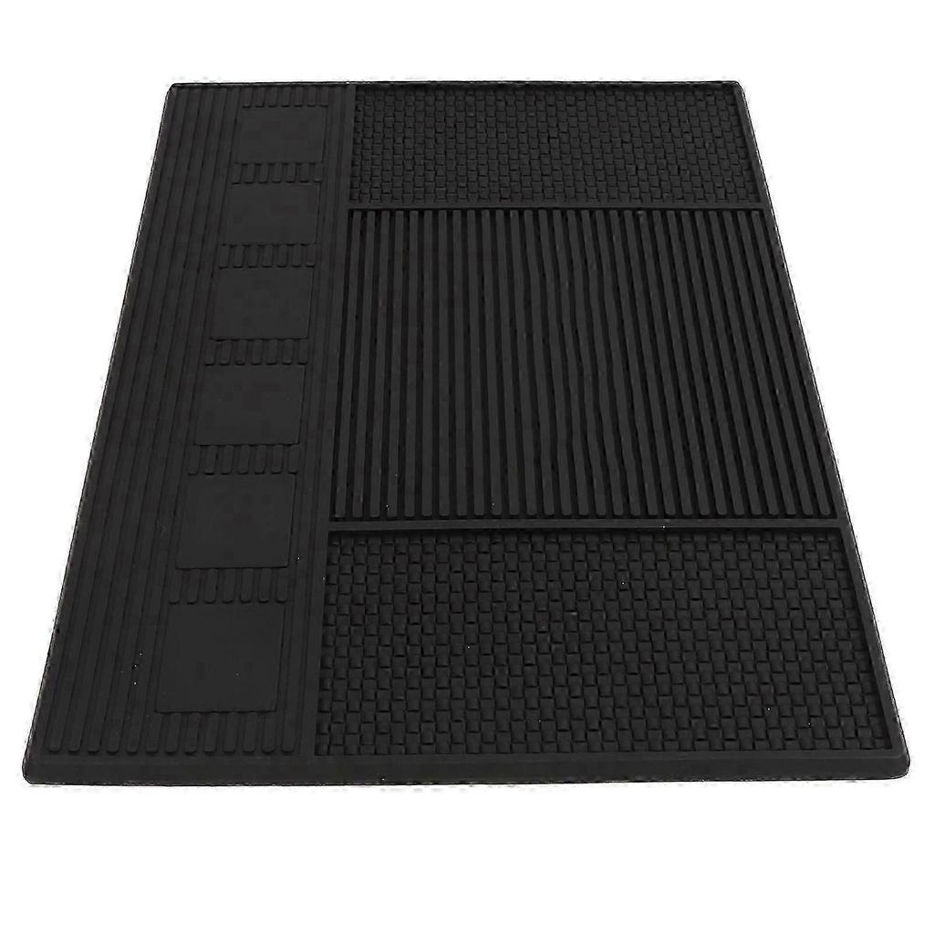 Barber Tool Organizer Mat Prevent Slip Silicone Hair Tool Mat Work Station Pad for Salon Barbershop