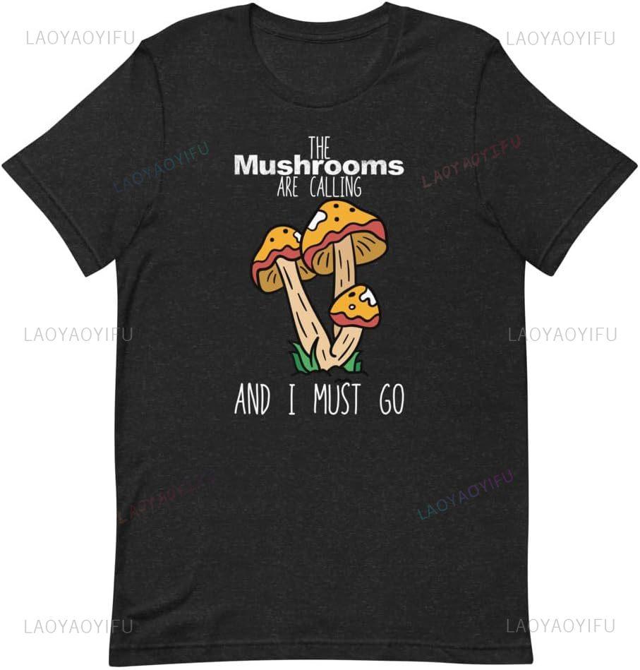Novelty Fungus Sprouts Vegetable Agaric Shiitake Hilarious Toadstool Unisex Unisex Fashion Vintage Vacation Cotton Graphic T Shirts