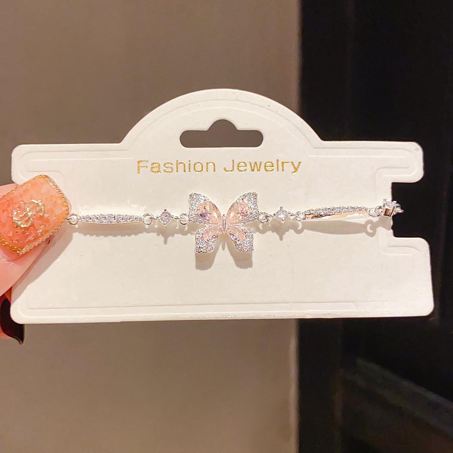 Zircon Butterfly Jewelry Bracelet With Cubic Zirconia For Gift Giving And Elegant Style