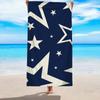 Strandtuch mit tiefblauem Sternenhimmelmuster, Super saugfähiges Strandtuch, Bequemes und praktisches schnell trocknendes Badetuch, Dick