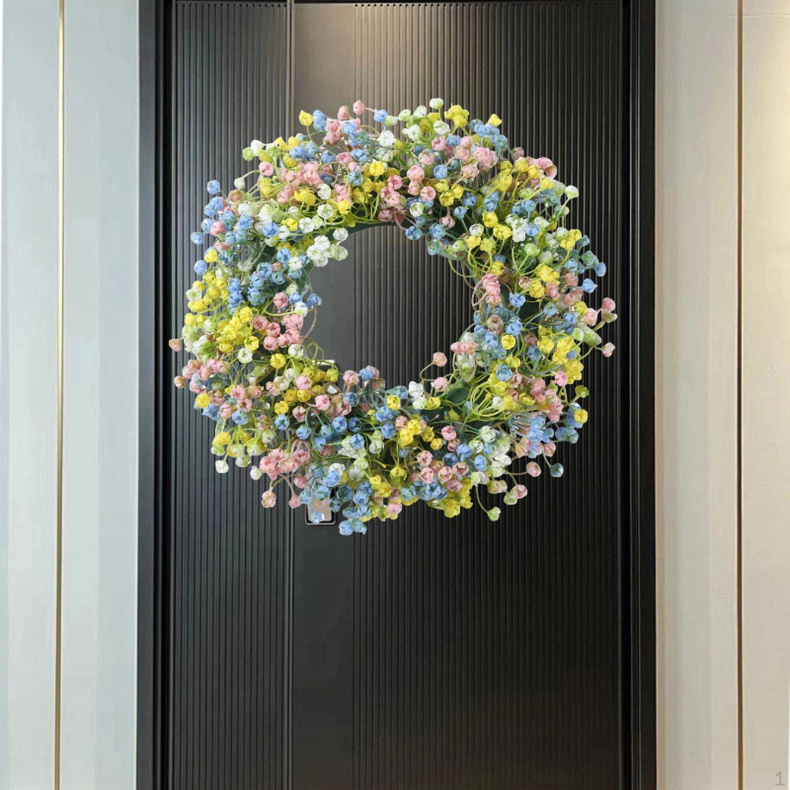 

Штучний вінок з квітів Підвісна прикраса Яскравий Багатофункціональний 30 см Весна Літо Домашній декор