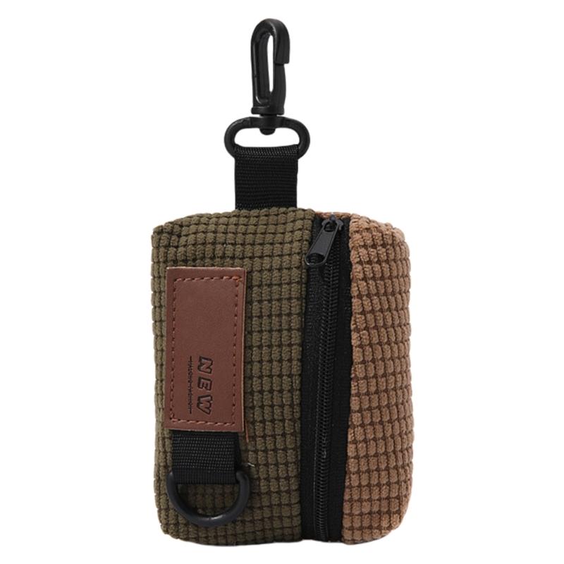 

Portable Headphone Organizer Shockproof Earpiece Container Soft Corduroy Earbud Storage Bag Earphone Travel Case 1