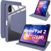 Case for Xiaomi Redmi Pad 2 11 Inches 2025, Rotating Case with Stylus Holder - Purple