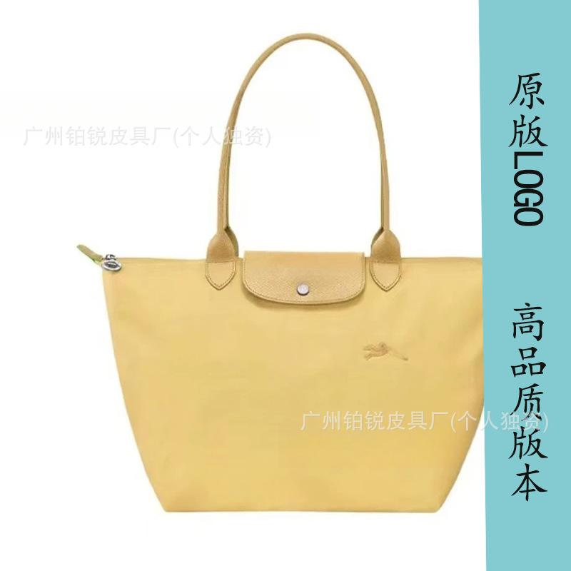 Dragon Inlaid Week Nylon Leather Handbag Embroidery Large Capacity Tote Bag Waterproof Folding Shoulder Bag Women
