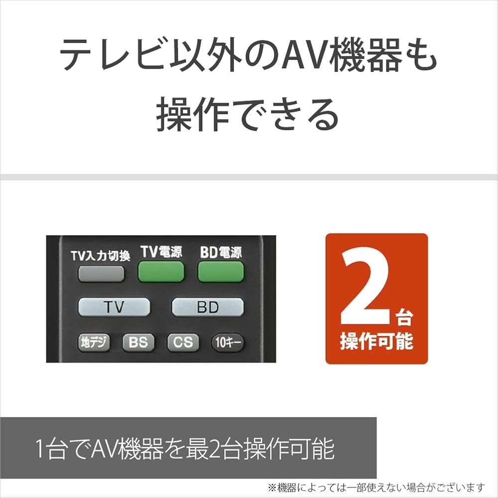 Sony Multi-Remote Control RM-PZ130D - Operable with TVs, Blu-ray Recorders, and Players - Black RM-PZ130D BB