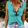 Women Tanks Sexy V Neck Sleeveless Summer Tops Vest 3D Fried Cat Print Cool Lightweight Tops