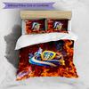Leeds United Fußball Bedrucktes 3-teiliges Bettwäscheset, Bequemes hautfreundliches Schlafzimmer Bettbezug-Set