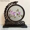 1pc, Su Embroidery Ornaments, Chinese Embroidery Crafts, Double Sided Embroidered Ornament, Solid Wood Desktop Decoration