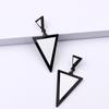 Korean Fashion Fluorescent Colorful Triangle Acrylic Drop Earrings for Women Big Geometric Pendant Earring 2026 Trend Jewelry