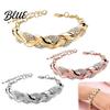 Sparkling Rhinestone Jewelry for Women Leaves Bracelet Inlaid Leaf Design