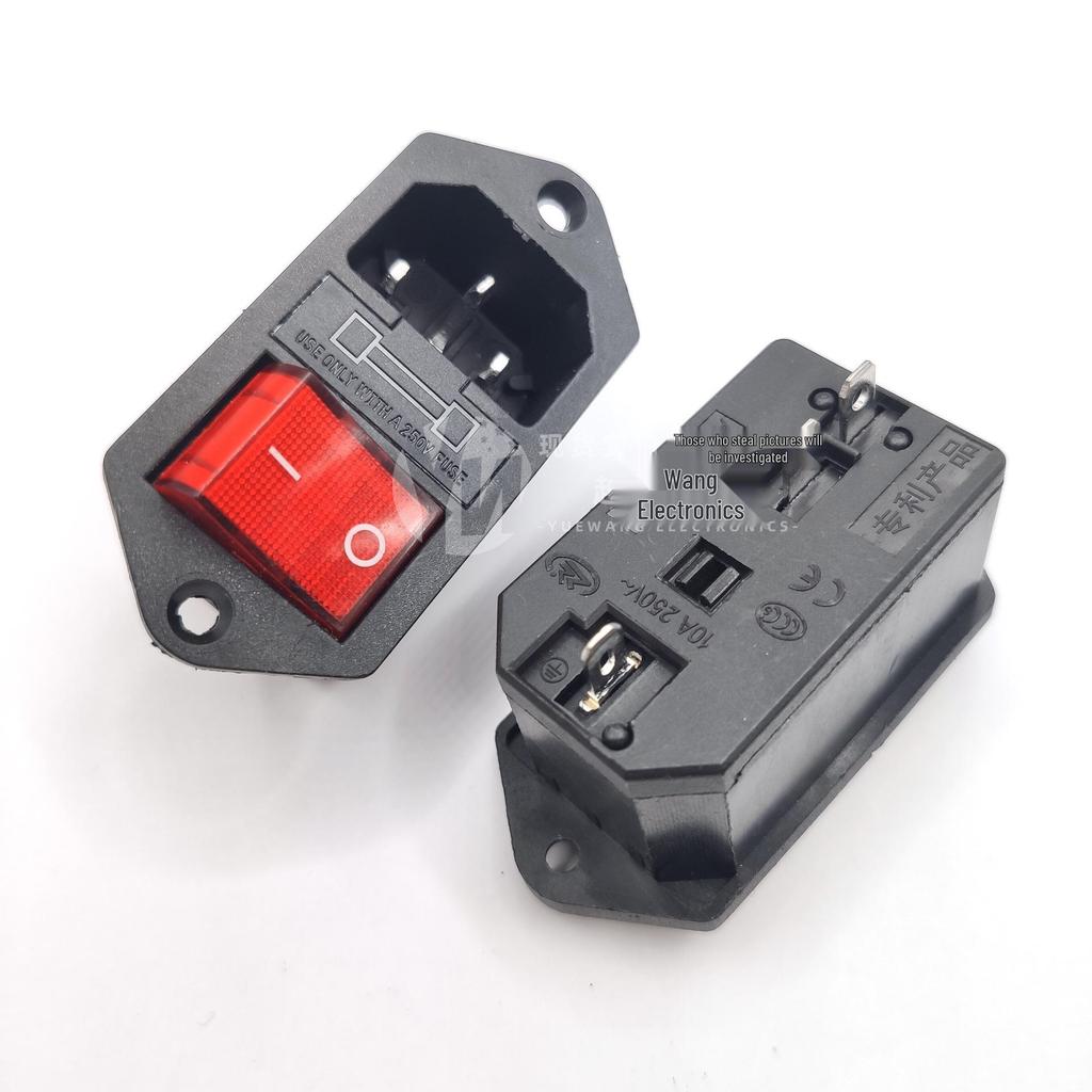 10A High Power AC Socket with KCD4 Switch - Direct Plug-in, Simple Wiring