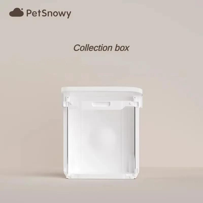 PetSnowy Gatto Cassetta Igienica/Tappetino/Rete Filtrante/Striscia di Gomma/Caricabatterie/Lettiera per Gatti Set Completo di Accessori Gabinetti Scomparto a Sfera