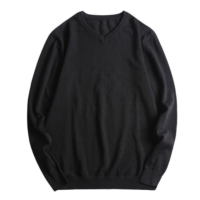 Plus Size Sweaters Men Knitted Pullover Men V- Neck Big Size Casual Sweater for Men