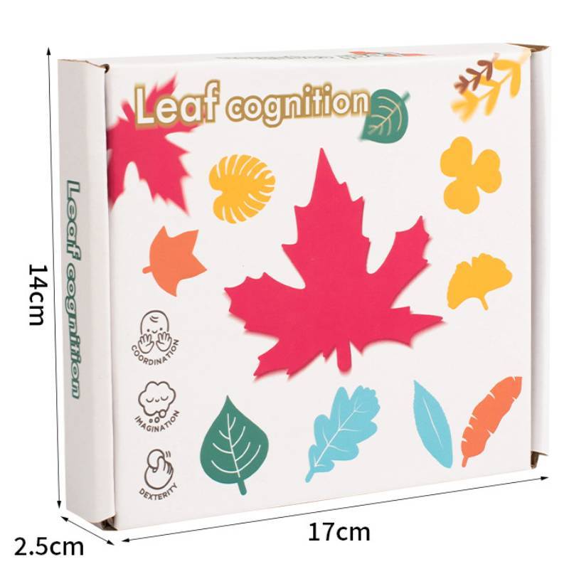 

Wooden Leaf Recognition Toy For Kids Educational Learning Set With 27 Realistic Tree Leaves