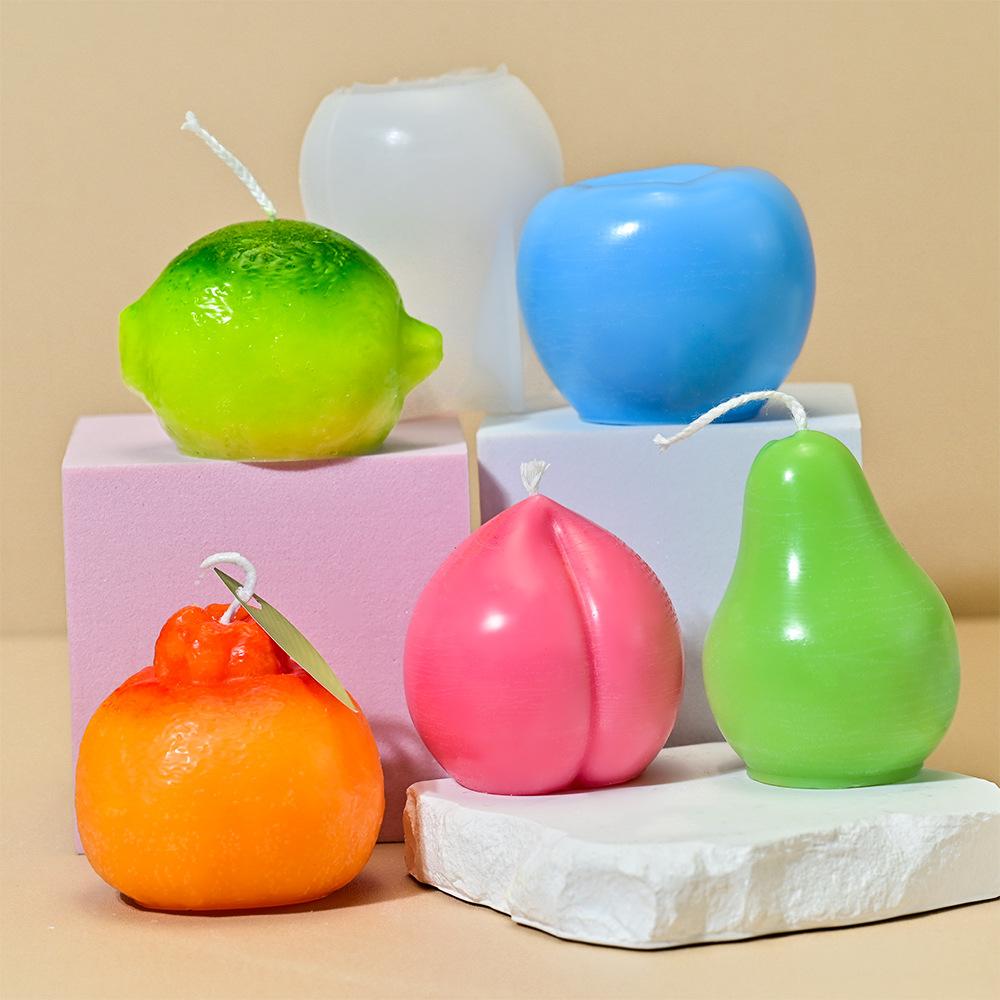 Silikonform Dekorative Aromatherapieform Obstkerzenform Silikon für Heimdekoration Gipsdekoration DIY Kerzenherstellung