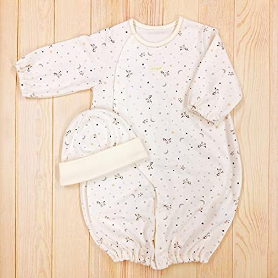 Made in Printed R701 [Angel] Japan, Newborn, 100% Cotton, Two-Way All, 50-70cm, (Beige)