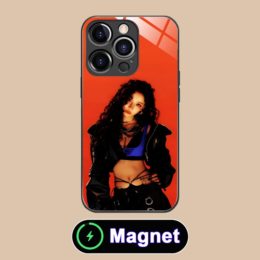 KPOP Girl Winter Phone Case for iPhone 17 16 15 14 13 12 11 Air Pro Max Plus Mini Glass MagSafe Cover