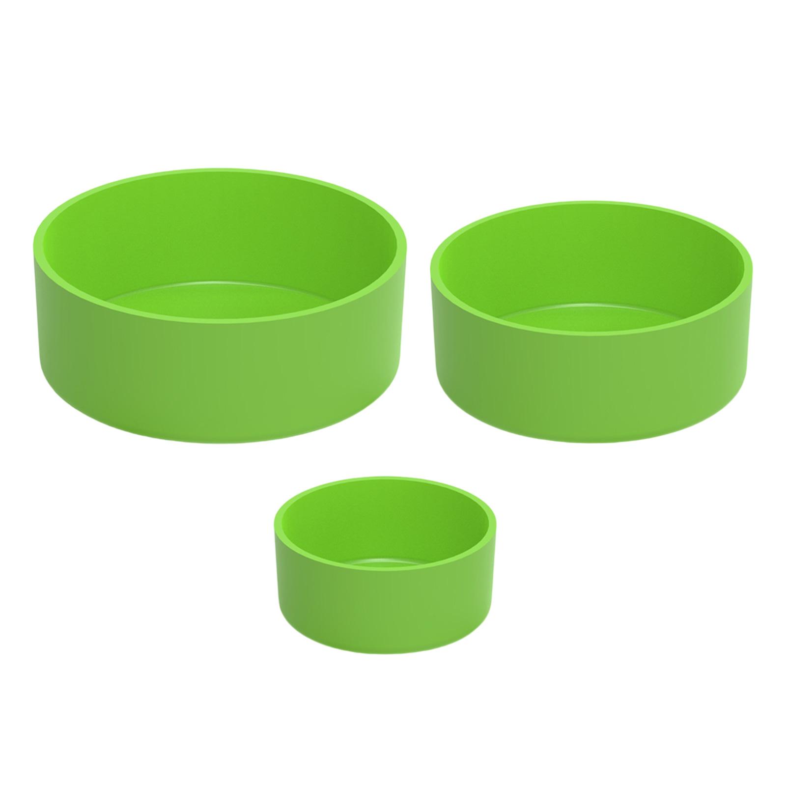 

Reptile Food Water Bowls Set of 3 For Lizards Turtles Snakes Easy Clean Plastic Feeding Dishes for Small Pet Terrarium зелёный