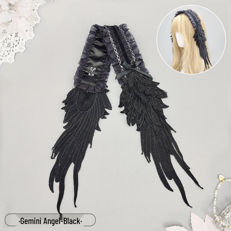 

Gothic Lolita Angel Wing Lace Headband