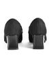2026 European Style Flyknit Slip-on Loafers with Metal Decoration and Chunky Pointed Toe Heel