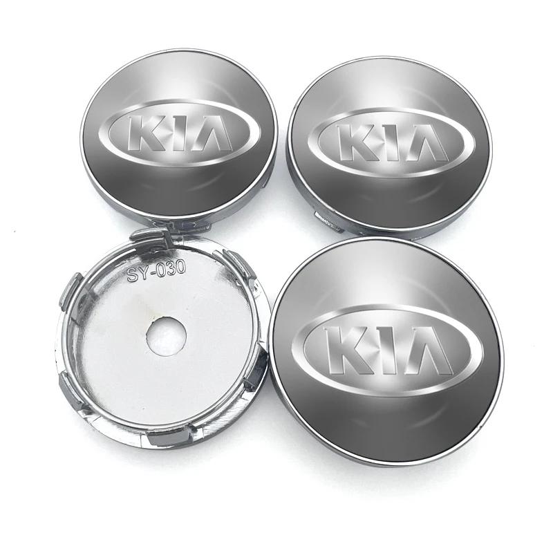 2026 Hot Car Sticker 4pcs 60mm Car Styling Wheel Center Hub Caps Stickers Badge Emblem For KIA Sportage Rio 3 Soul Optima Ceed P